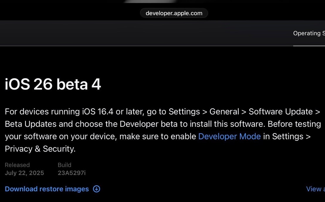 สิ่งที่เปลี่ยนแปลงใน iOS 26 beta&nbsp;4